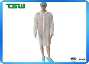 China White Blue Disposable Laboratory Coats Without Pockets wholesale