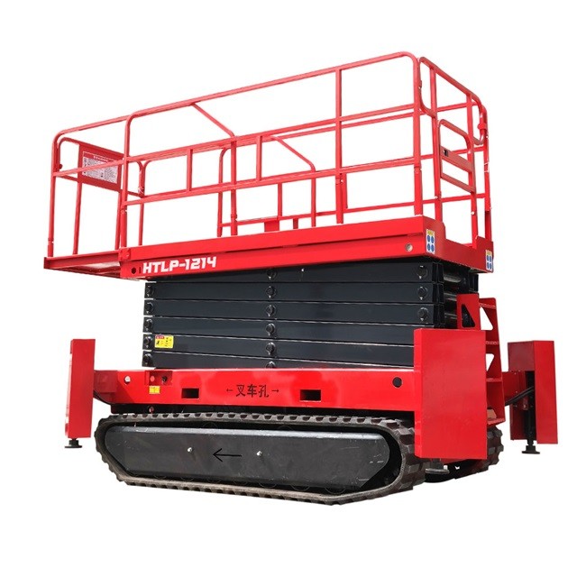 12m Crawler Scissor Lifting Work Platform Scissor Personal Scissor Lift Platform