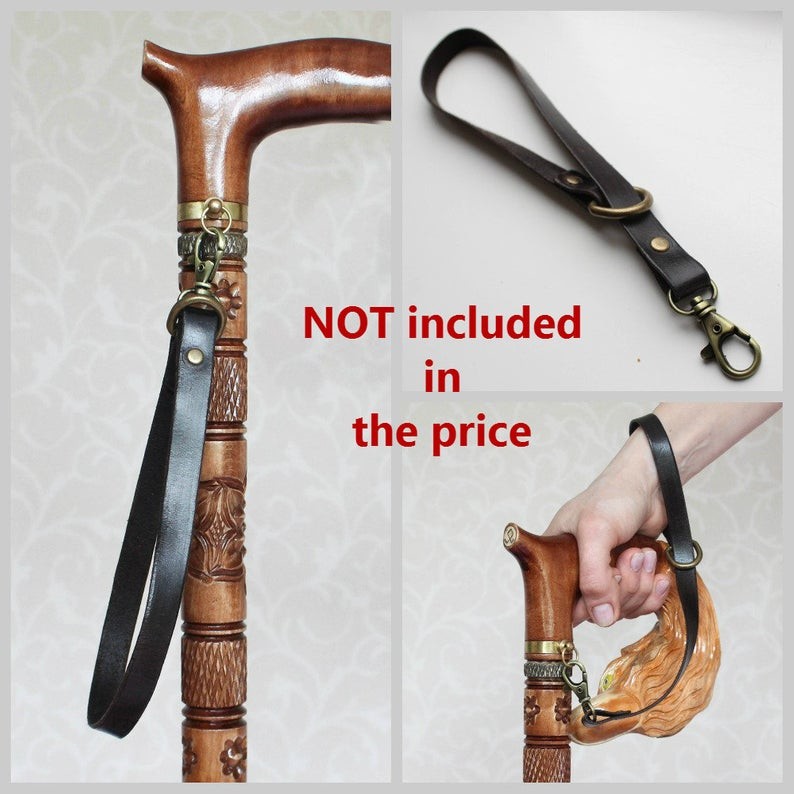 Carved umbrella with black walnut and beech handle wood handle wood stick umbrella