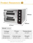 Double Layer Bakery Kitchen Equipment Electric Pizza Oven for Commercial Kitchen