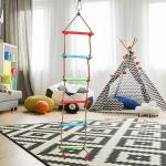 Rainbow Plastic Step Kids Climbing Rope Ladder