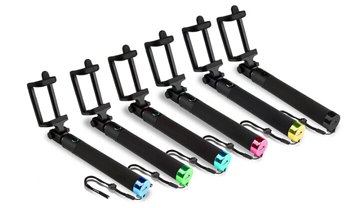 professional photography extendable stainless steel selfie stick for all mobile phone