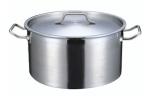 Commercial Short Stainless Steel Cookwares / Soup Pot 32L For Catering Industry