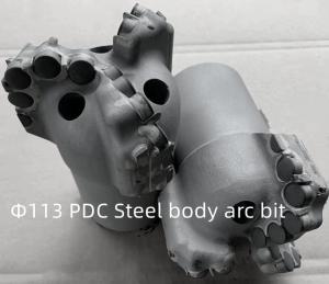 China Arc Angle Polycrystalline Diamond Bit , 96mm PDC Oilfield Drill Bit wholesale