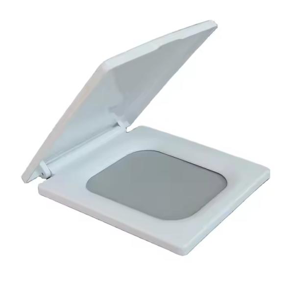 PP Square Toilet Seat With One Button And Quick Release Slow-Close Functionality