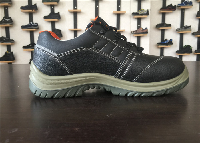 Artificial Leather Slip Resistant Safety Shoes High Stability Size Custom For Executive