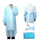 Blue Waterproof Plastic CPE Non Woven Disposable Apron / CPE Gown