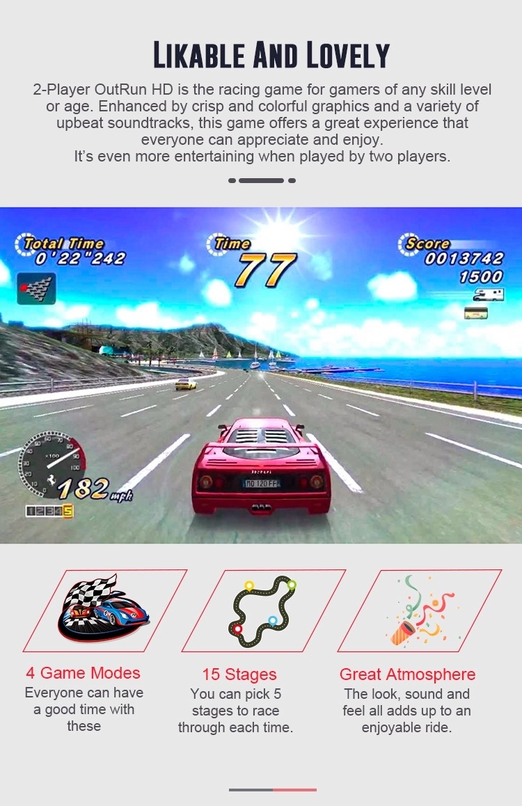 32 Inch Car Simulator Racing Arcade Machine W1130 * D1657 * H2109mm Size