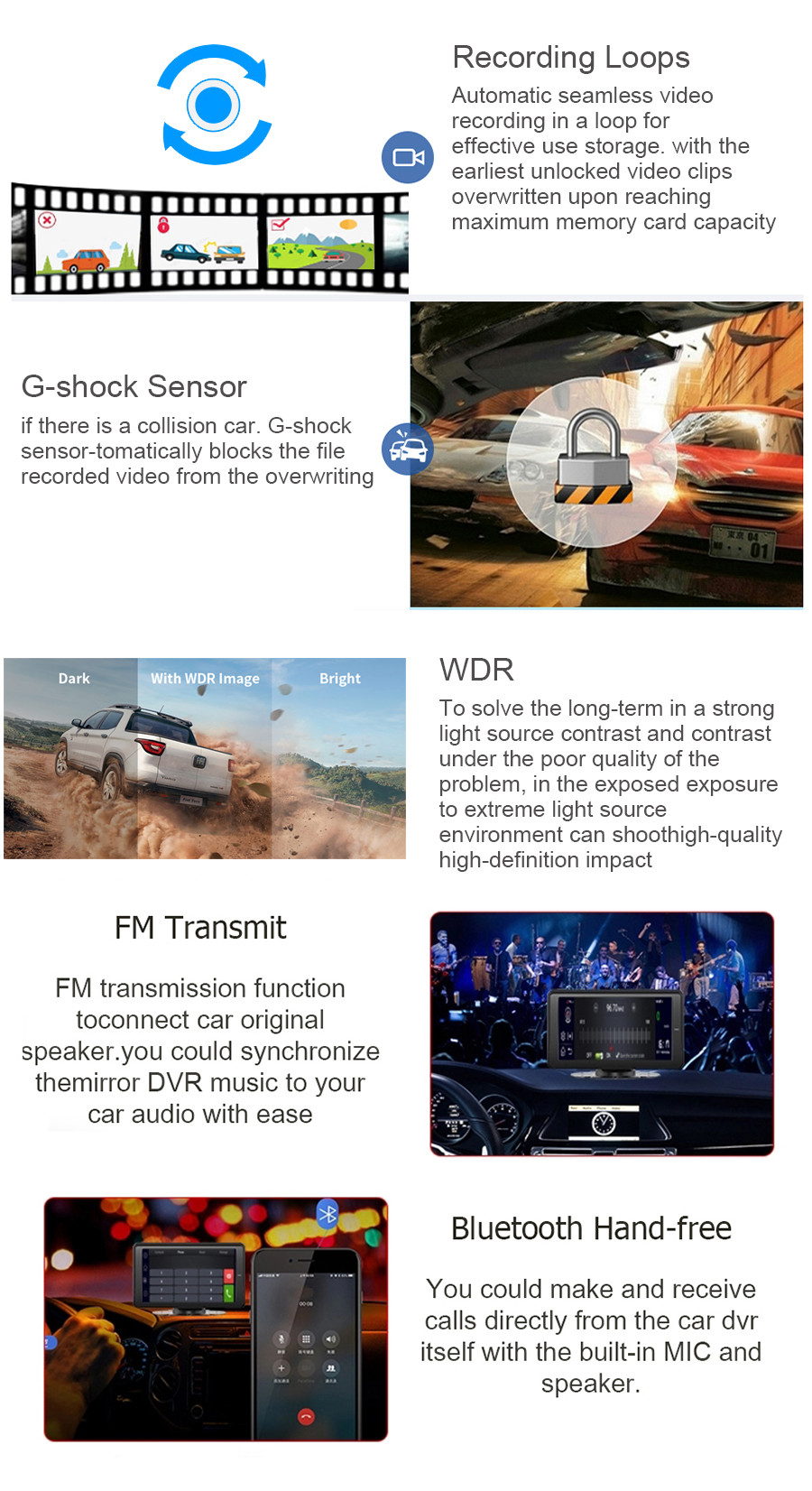 3inch IPS Touch 4G Car Motion Activated Dashcam Mini Car Camcorder LET Remote Monitoring