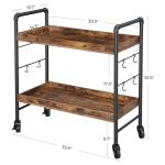 Bar Cart for Sale, Kitchen Trolley Cart, Industrial Rolling Cart, Trolley Cart