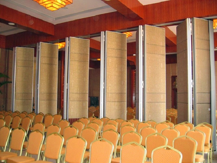 Aluminium Sound Barrier Walls Wedding Halls Partition Wall Sliding Folding Doors For Hotel