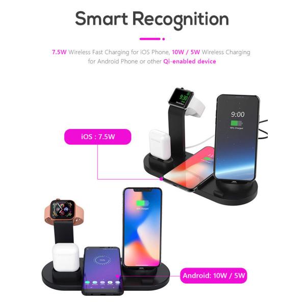 4 In 1 Wireless Charging Station For AirPods IPhone IWatch Series 10W