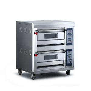 China Commercial Two Deck 4 Tray Bakery Oven Stainless Steel Material wholesale