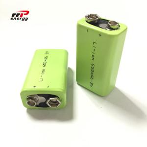 China 2000 Cycles Lithium Ion Rechargeable Batteries 9V 650mAh Interphone Medical Device wholesale