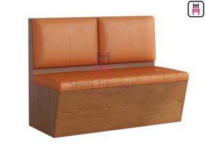 China Waterproof Laminate PU Leather Upholstered Restaurant Booth 3.8cbm wholesale