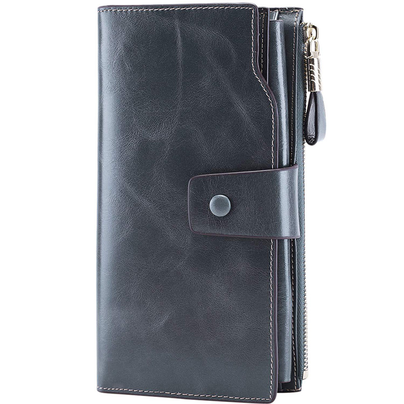 Multi Function Cards Holders Lady PU Leather Coin Bifold Purse with Big Cash Pockets OEM/ODM