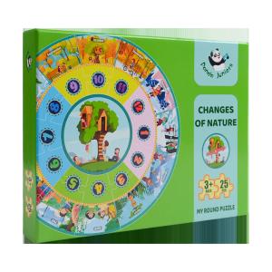 China Round Baby Jigsaw Puzzles Early Education Preschooler Toys about Nature Changes wholesale