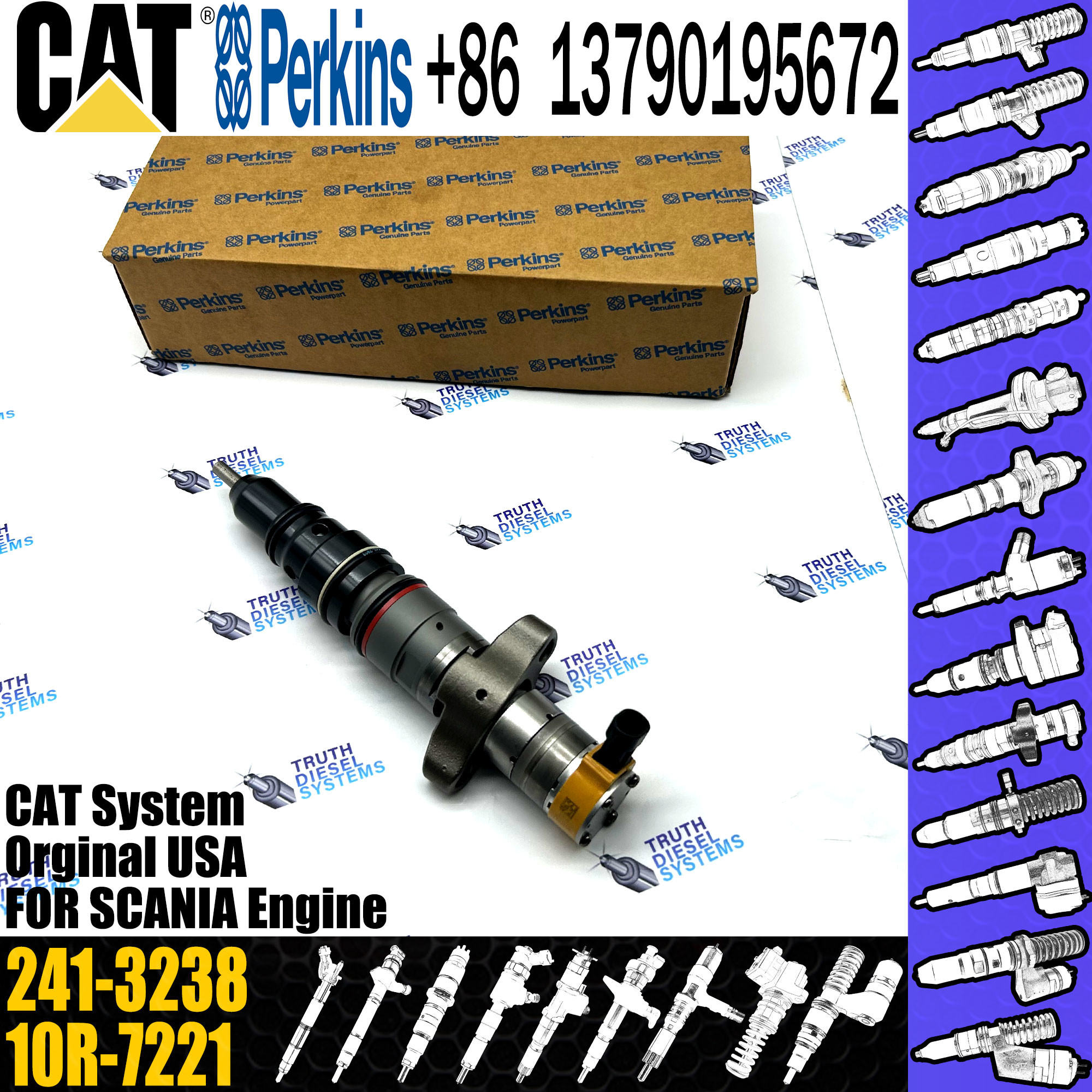 C-aterpillar Diesel fuel injector 263-8218 268-1839 238-8901 241-3228 241-3238 for C7 C9 engine