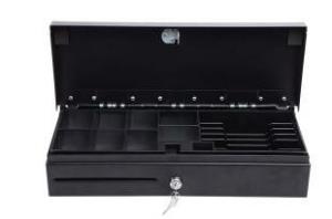 China Metal RJ11 / RJ12 Flip Top Cash Drawer Lockable Cash Box With Slot 170A wholesale