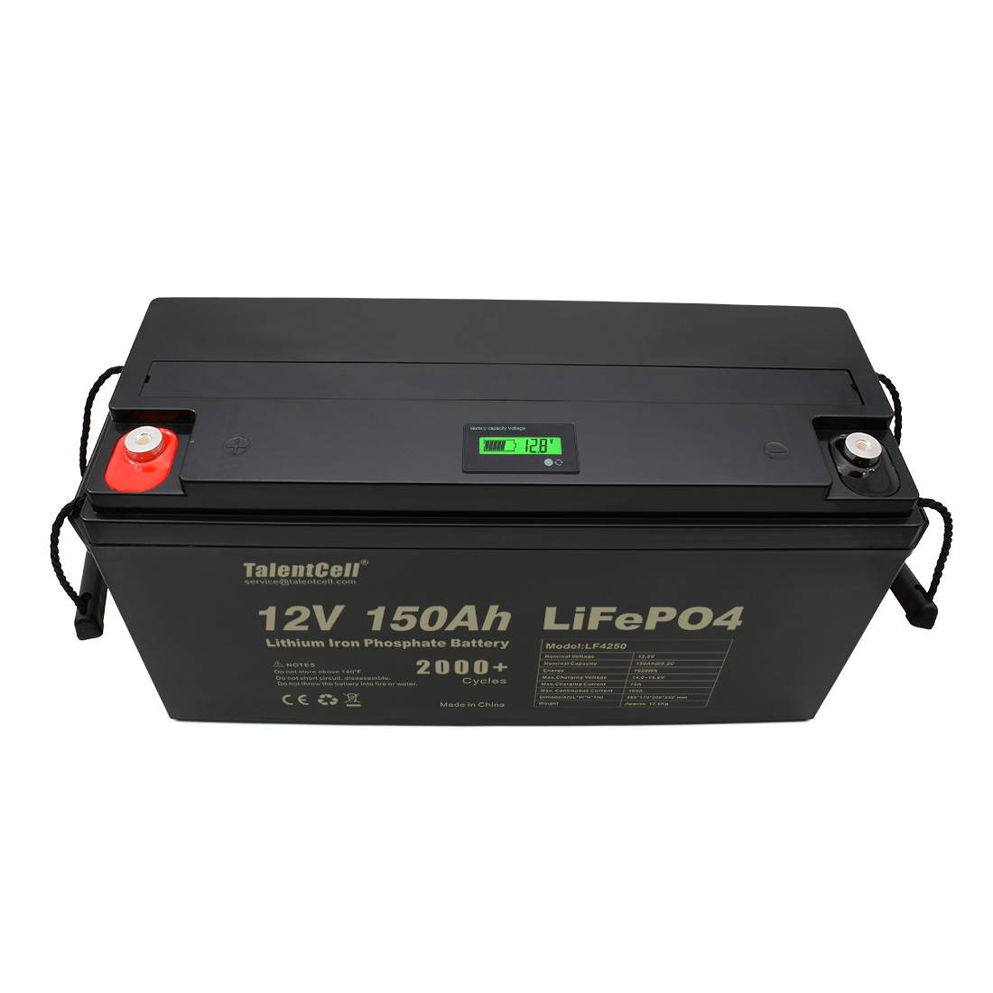 lithium iron phosphate battery 150ah lifepo4 cells 12v LED Display