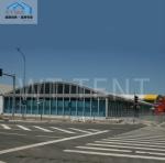 Deluxe White Arcum Tent , Permanent Event Tent Polyester Textile