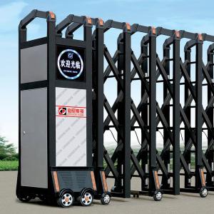 China Automatic Electronic Folding Retractable Safety Door Commercial Position wholesale