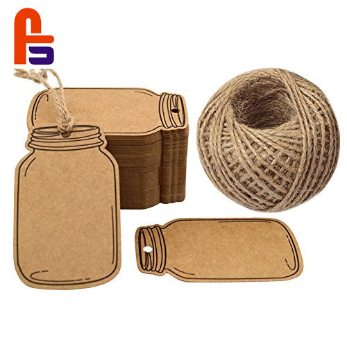 Personality Bottle Shape Recyclable Personalized Brown Paper Screen Printing