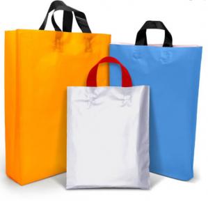 China PVC Plastic Gift Bags 100% Virgin Material Logo Printing Soft Loop Bag wholesale