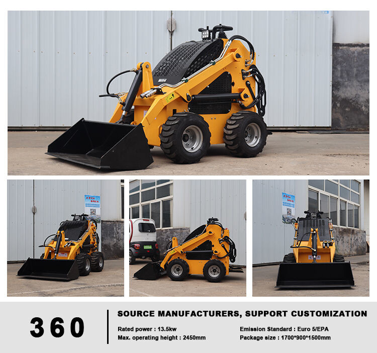 Front End 420cc Small Skid Steer Loader With Bucket Attachment
