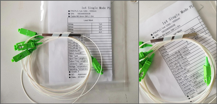 FTTX Network SC/APC Mini 1×2 Fiber Optic Splitter