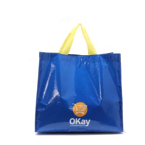 China Blue 120GSM Laminated Shopping Non Woven Packaging Bags wholesale