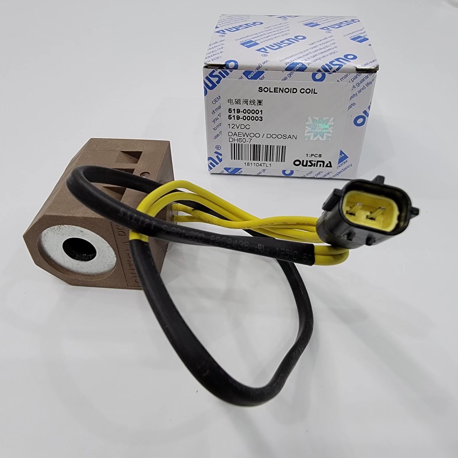 519-00001 519-00003 Solenoid Valve Coil For Doosan DH60-7