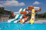 Outdoor Amusement Water Park Games Equipment Fiberglass Slide For Swimming Pool