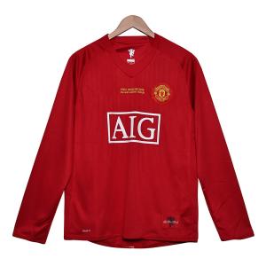 China Manchester United Retro Jersey 2007-2008 Season Home Long Sleeve Fan Collector Edition Jersey wholesale
