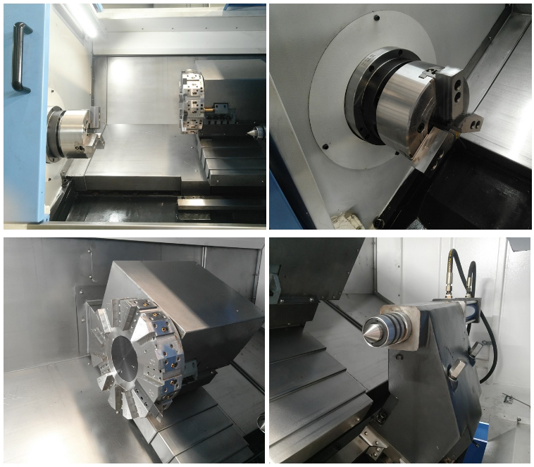 GSK CNC Control System TCK420 Slant Bed Turret Precision Lathe 500mm Workpiece Length
