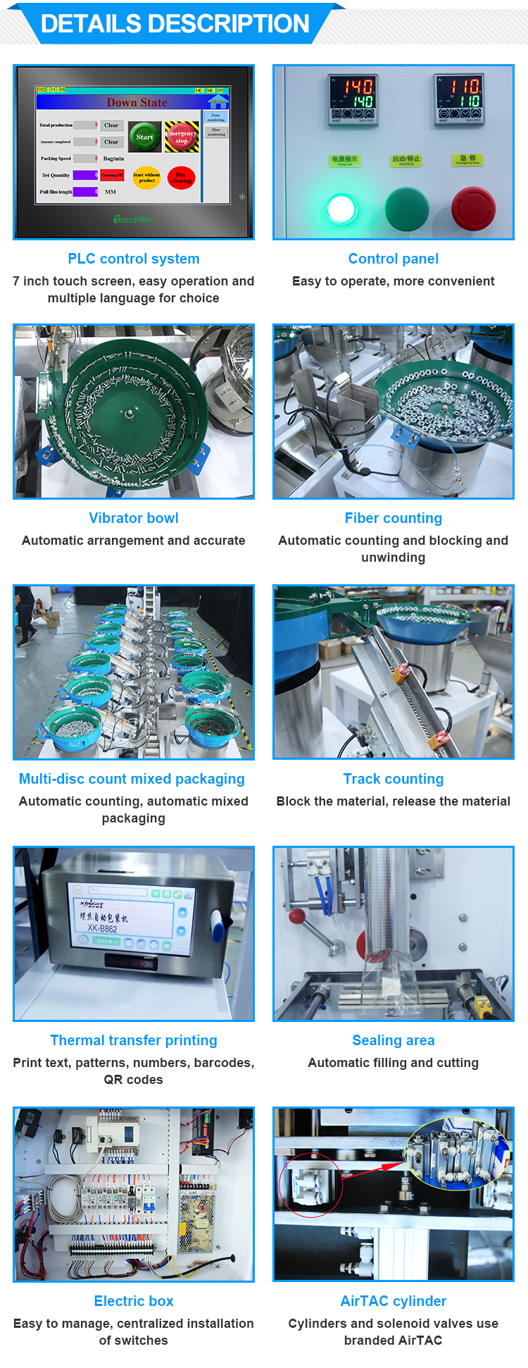Factory Price Automatic Small Part Bolt Bag Filling Screw Counting Bag Other Packing Machine