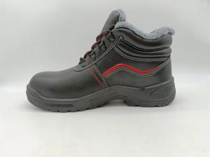 China Anti Puncture Winter High Top Shoes Black Leather Slip Resistant Shoes Durable wholesale