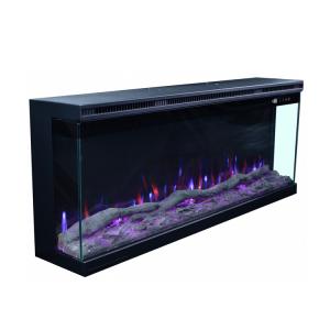 China 72inch Multi Sided Electric Fireplace 1500 750W Wall-Mounted And Embedded wholesale