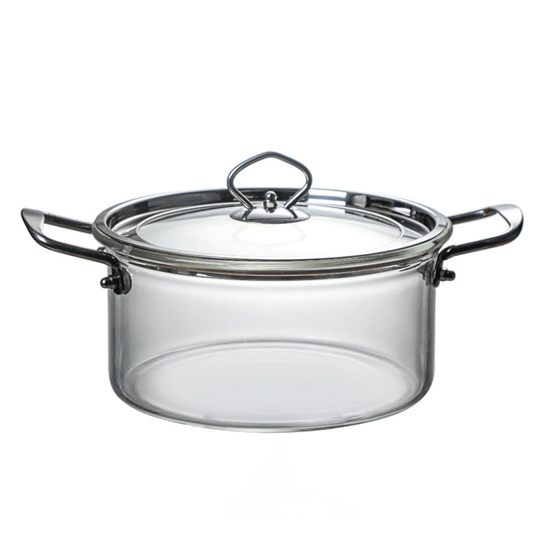 Kitchenware 5L Borosilicate Transparent Glass Soup Pot
