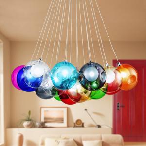 China Colored Glass Ball Pendant Lamp for indoor Kids Children Room Chandelier (WH-GP-13) wholesale