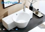 AB10 Wash Basin White Color Round Counter Top Ceramic Art Basins Vanity Bowl