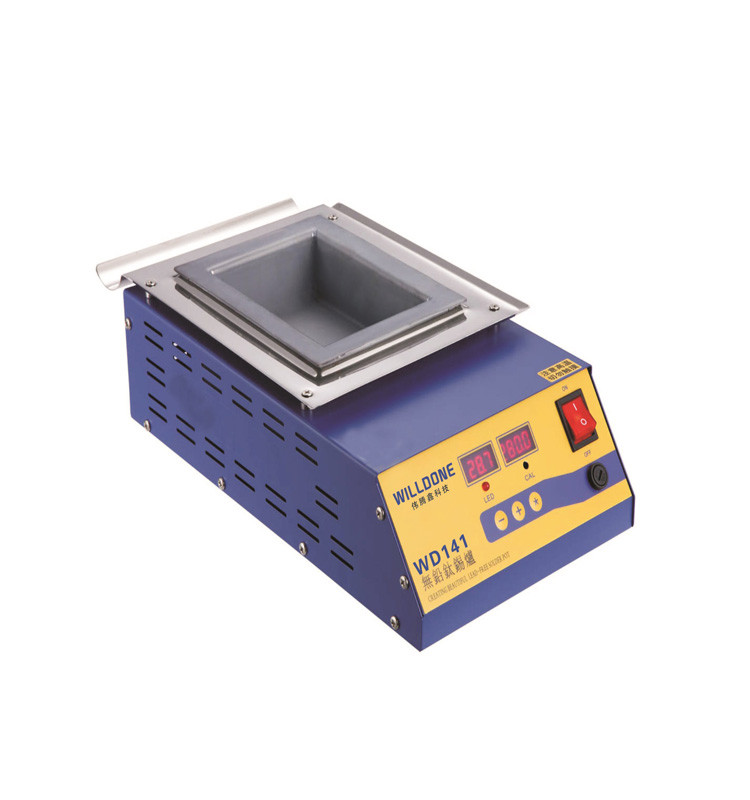Square 900W Small Dip Soldering Pot Lightweight With Adjustable Temperature