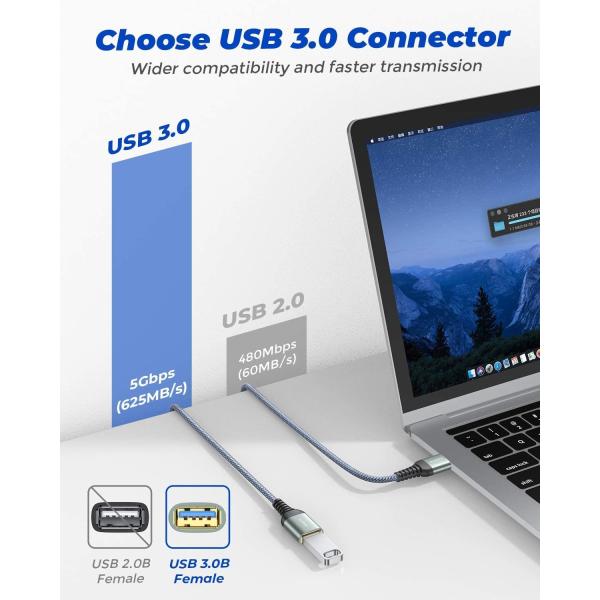 Durable Braided USB 3 Extension Cable , USB 3.0 Male To Female Cable ODM