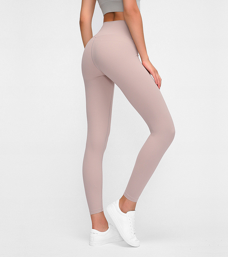 No Front Seam Yoga Pants Capri Customized Logo Tummy Control Butt Lifting Leggings