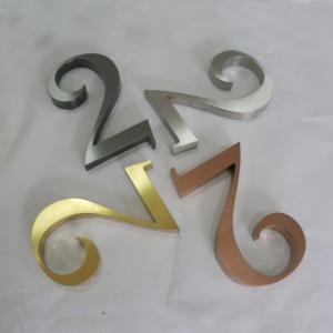 China Gold Stainless Steel 3D Letter Sign With Excellent Finishes Metal Letters Numbers wholesale