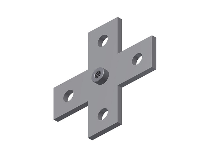 Flat Cross Plate Fitting With M10 Nut