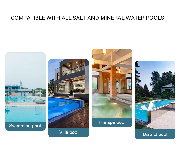 110-265VAC Swimming Pool Salt Chlorine Generator with 12.5% Sodium Hypochlorite Output