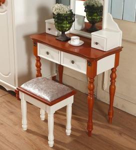 China Antique concise style dressing table with mirror drawer dresser wholesale
