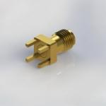 2.92 Female RF Coaxial Connector Through Hole 40GHz Amphenol 1521-60210