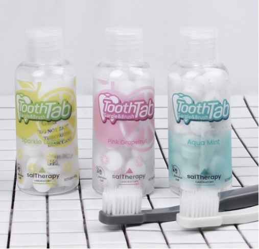 Organic Natural Bamboo Charcoal Teeth Whitening Tablets Mint Mouthwash